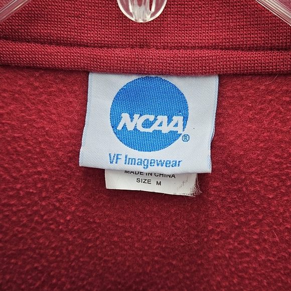 Vintage NCAA Red OU Oklahoma Sooners 1/4 Zip Pullover Fleece 2 Pocket Men's M - Picture 5 of 13